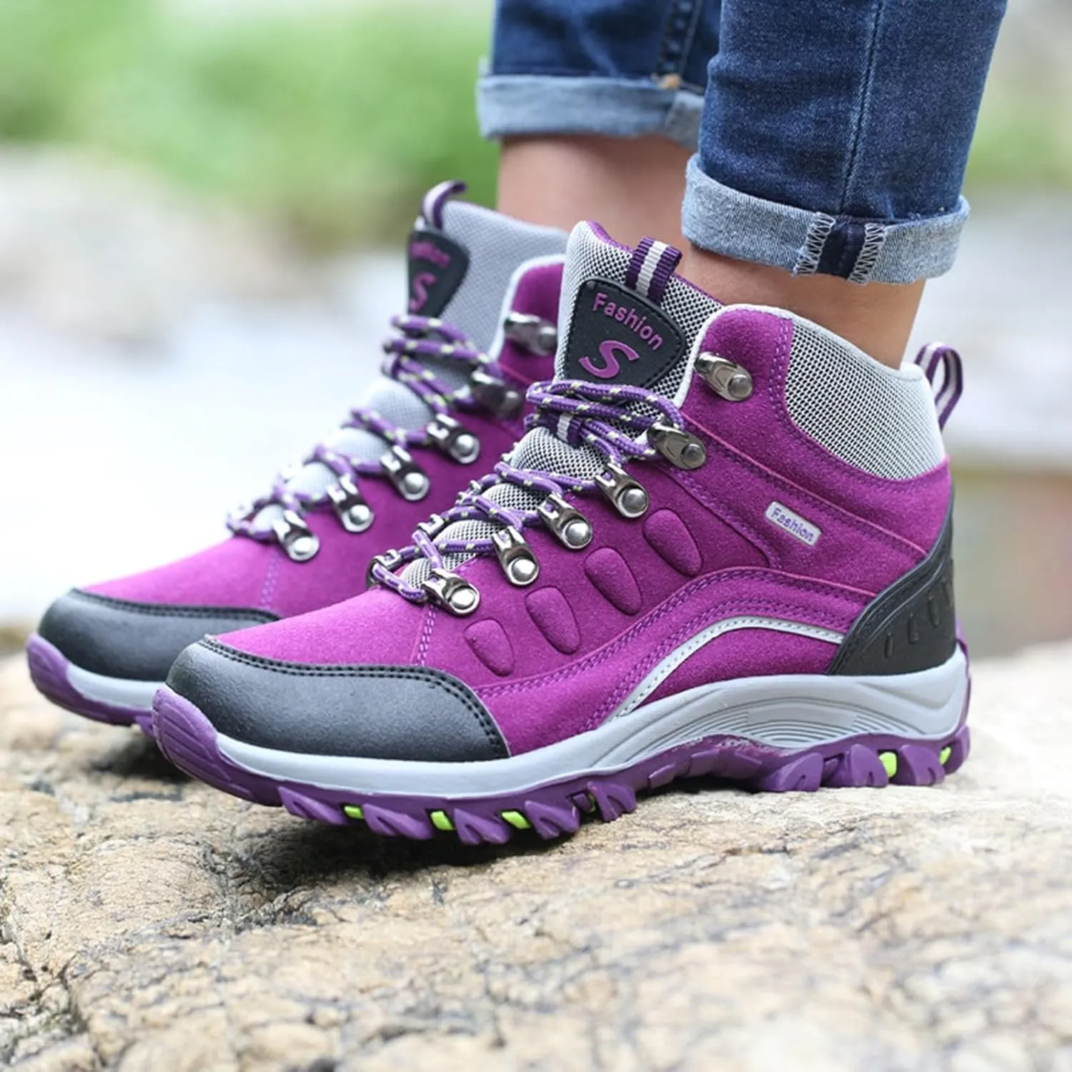 Ankle Boots for Women Comfy Fashion Hundred Women's Warm Padded Cold Outdoor Mountaineering Hiking Snow Boots