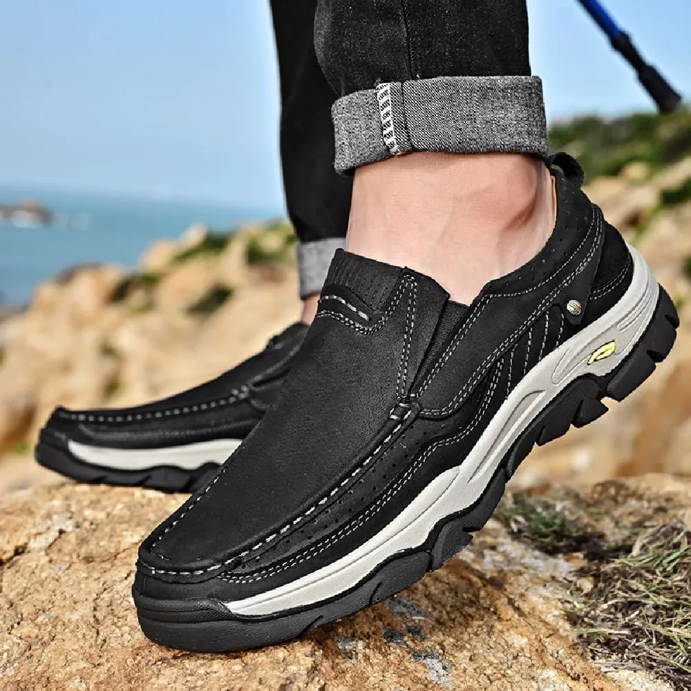 Asifn Mens Fashion Loafers Outdoor Casual Hiking Shoes Lightweight Non-Slip Driving Shoes Daily Office Shoes