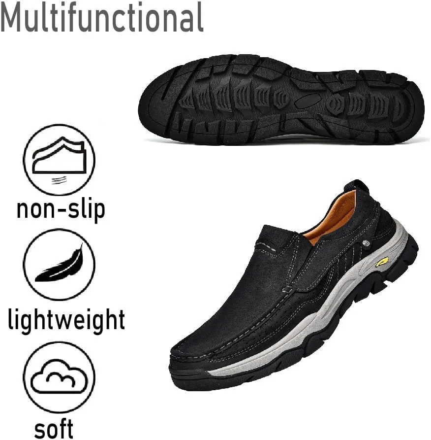 Asifn Mens Fashion Loafers Outdoor Casual Hiking Shoes Lightweight Non-Slip Driving Shoes Daily Office Shoes