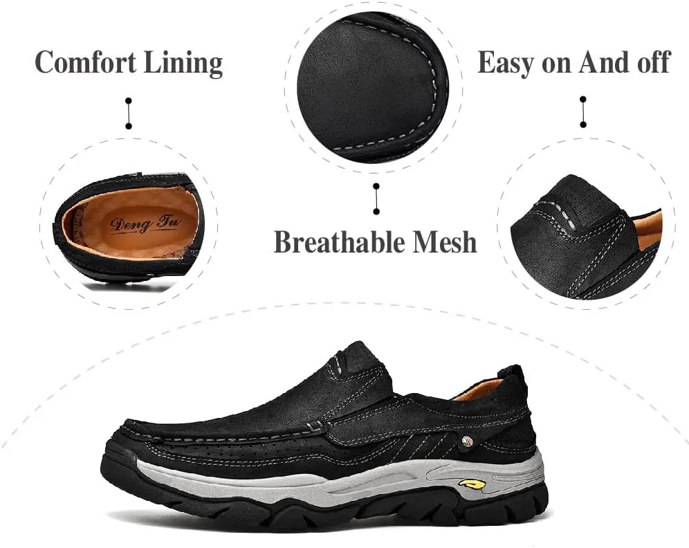 Asifn Mens Fashion Loafers Outdoor Casual Hiking Shoes Lightweight Non-Slip Driving Shoes Daily Office Shoes