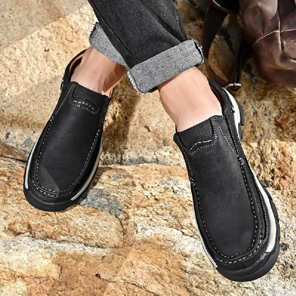 Asifn Mens Fashion Loafers Outdoor Casual Hiking Shoes Lightweight Non-Slip Driving Shoes Daily Office Shoes