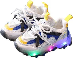 Baby Kids Led Shoes Lightweight Breathable Luminous Running Tennis Boys Girls Non Slip Family Party Sneakers
