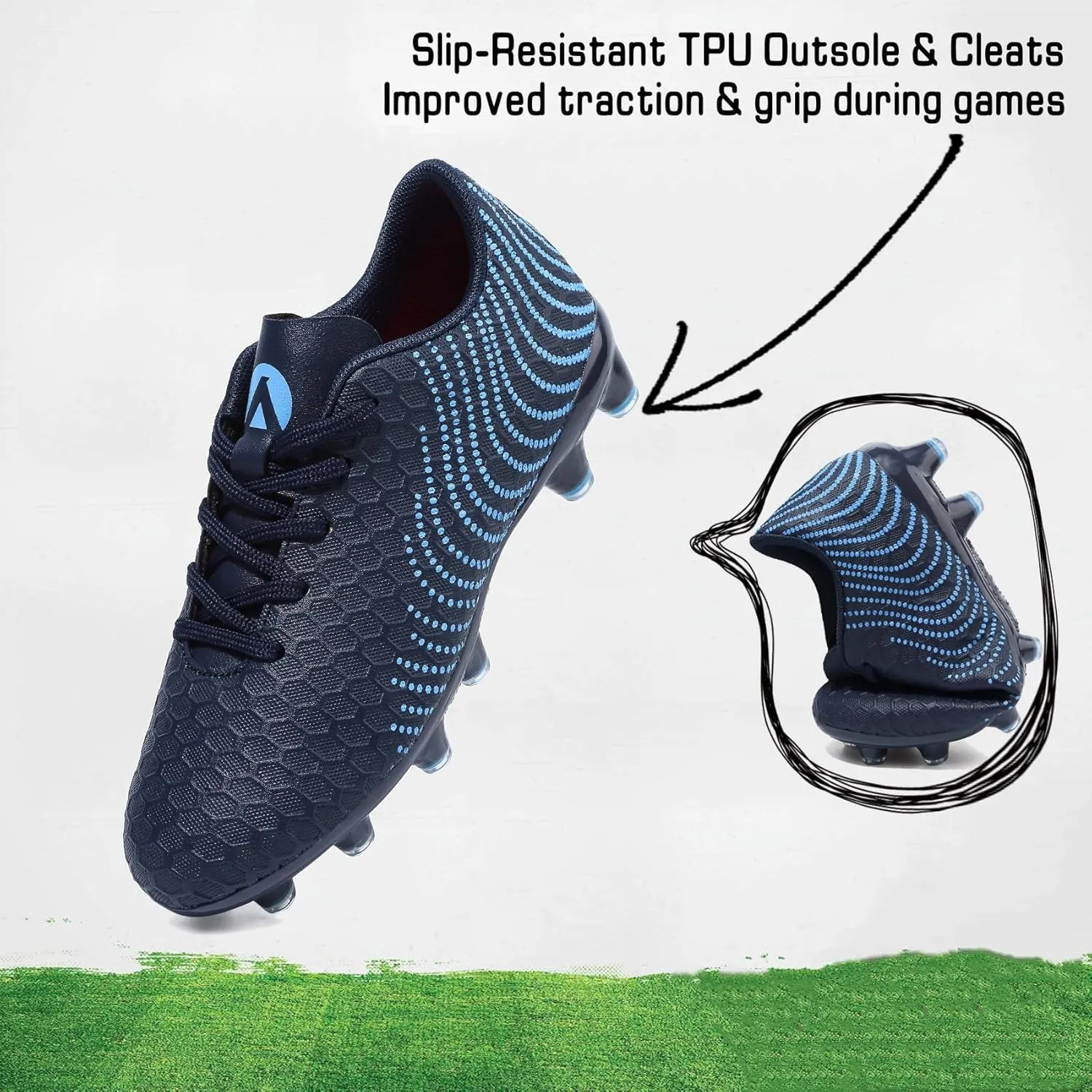 Boys Girls Soccer Cleats Kids Youth Firm Groud Soccer Shoes Athletic Outdoor Trainning Football Shoes Cleats