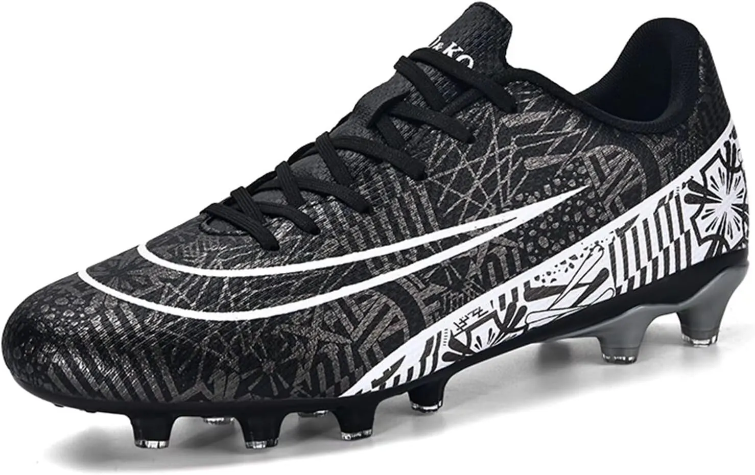 Boy's Soccer Cleats Mens Football Shoes Women Girls Low Tops Non-Slip Spikes Indoor Outdoor Firm Ground Athletic Combat
