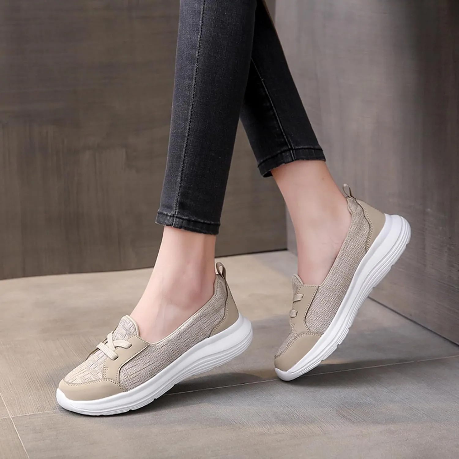 Cathalem Loafers for Women 2024, 2024 New Orthopedic Women's Breathable Slip On Arch Support Non-Slip Shoes Non Slip Shoes