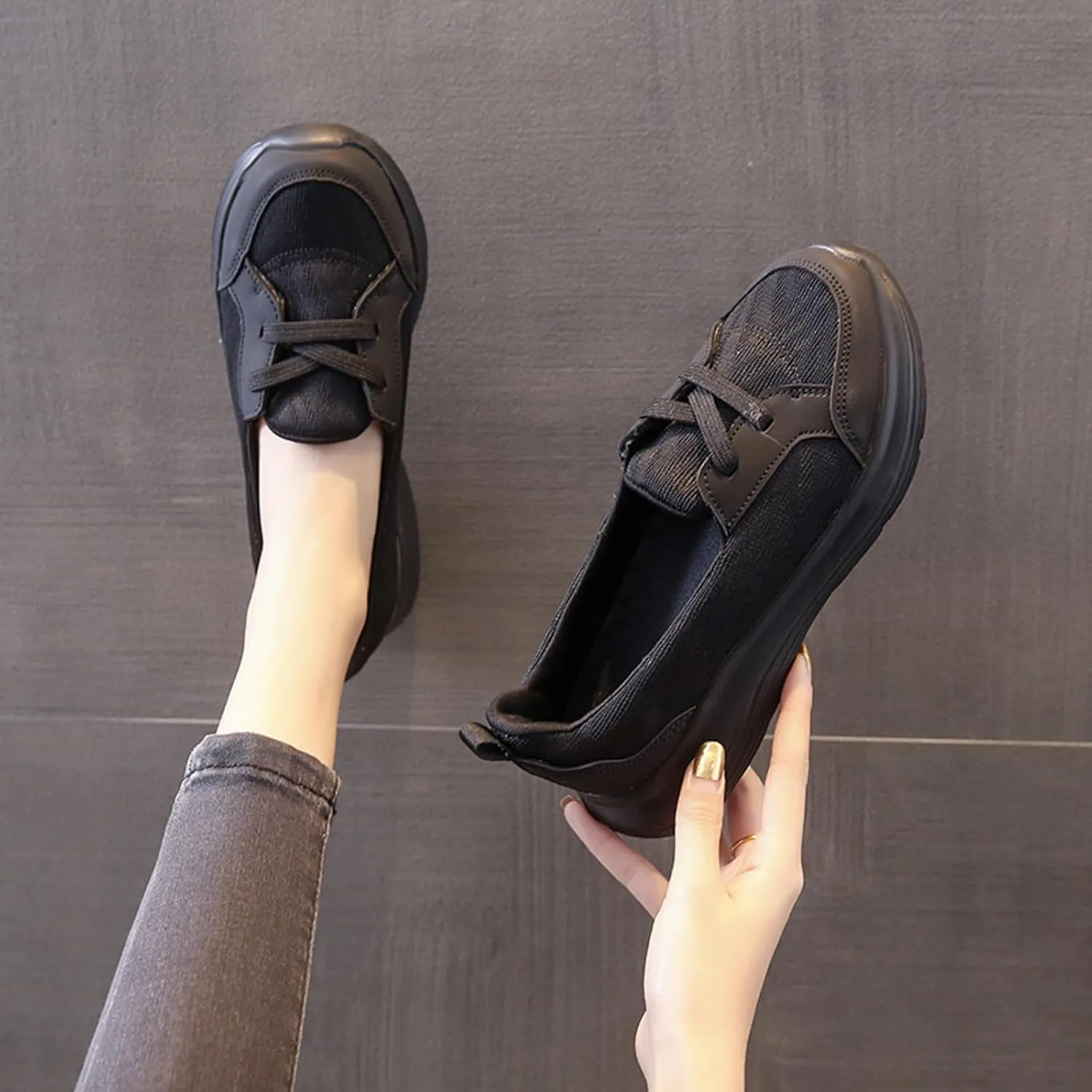 Cathalem Loafers for Women 2024, 2024 New Orthopedic Women's Breathable Slip On Arch Support Non-Slip Shoes Non Slip Shoes