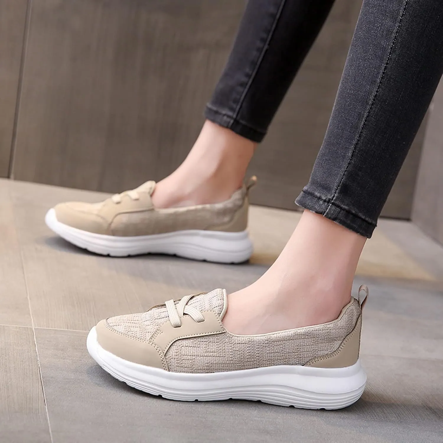 Cathalem Loafers for Women 2024, 2024 New Orthopedic Women's Breathable Slip On Arch Support Non-Slip Shoes Non Slip Shoes