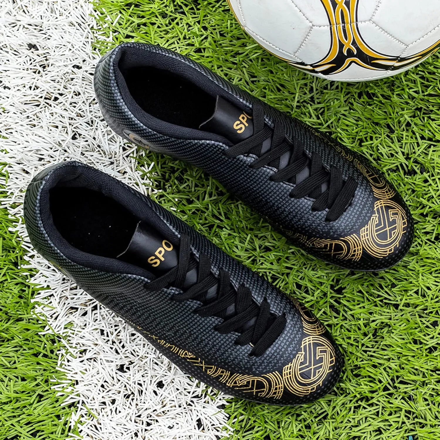 CERYTHRINA Kids Athletic Soccer Shoes Boys Girls Professional Football Shoes Mens Youth Comfortable and Breathable Football Cleats Training Sneakers