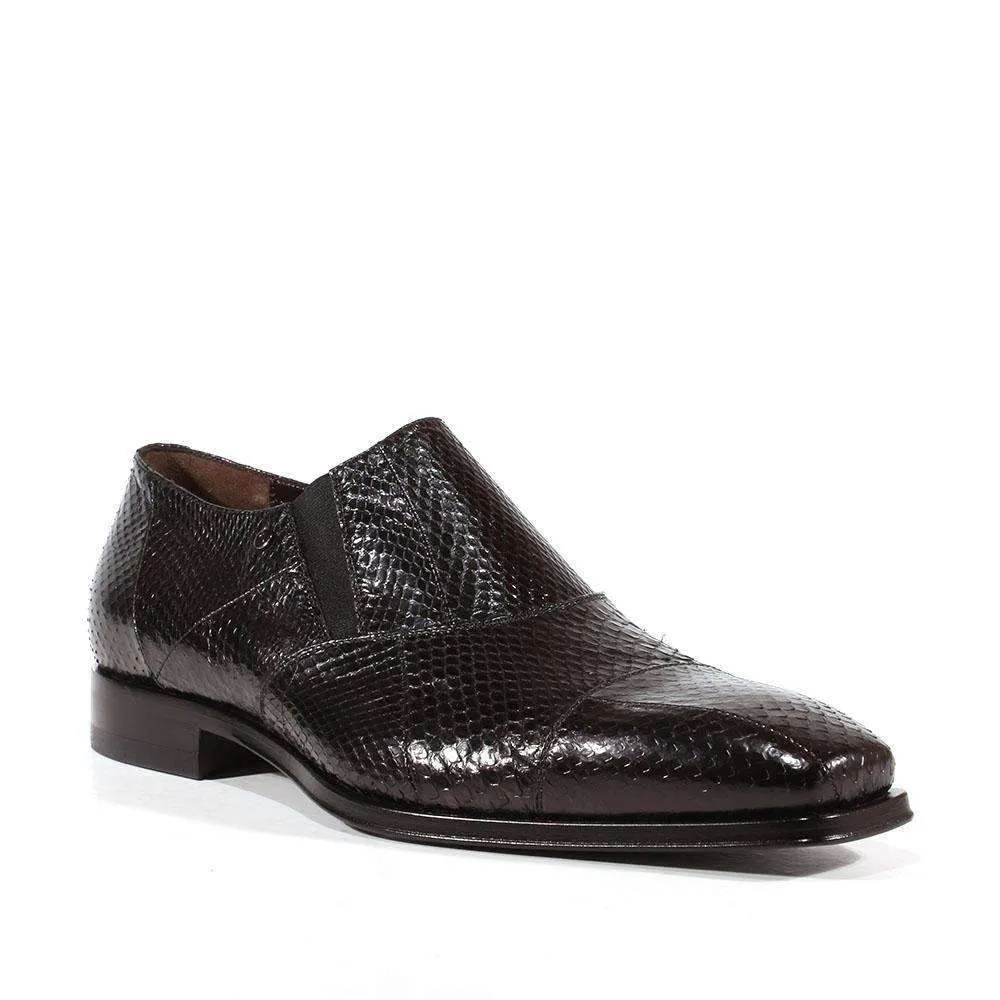 Cesare Paciotti Luxury Italian Men's Designer Shoes Ayer Lux Black Snake Print Loafers (CPM3072)