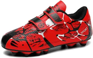 DHOVOR Boys Girls Soccer Shoes Youth Football Trainers Non-Slip Lightweight Football Cleats Football Shoes for Kids Indoor/Outdoor/Competition/Unisex
