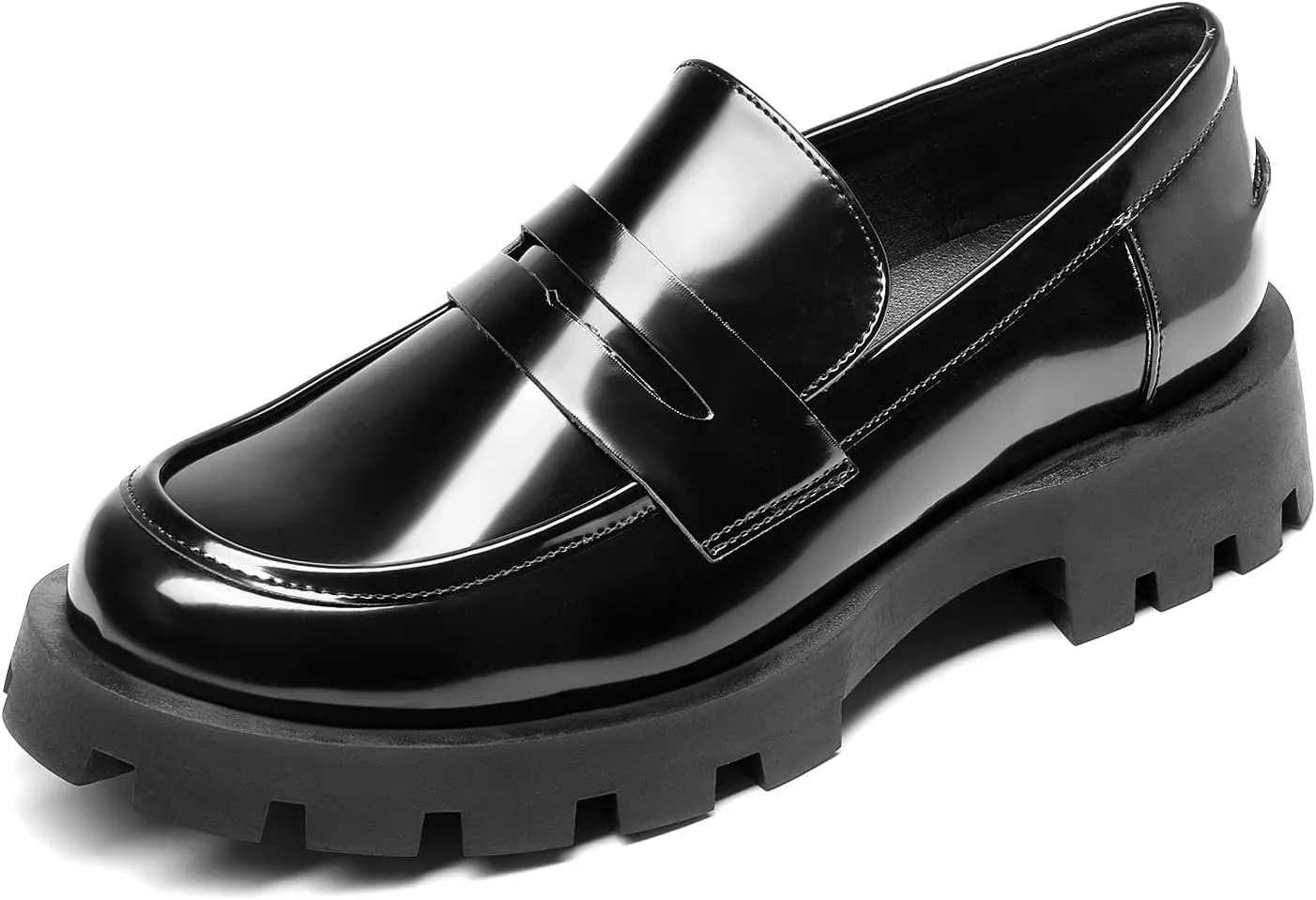 DREAM PAIRS Womens Loafers, Lug Sole Slip On Platform Chunky Penny Loafers for Women Dressy and Work, Business Casual Shoes for Women