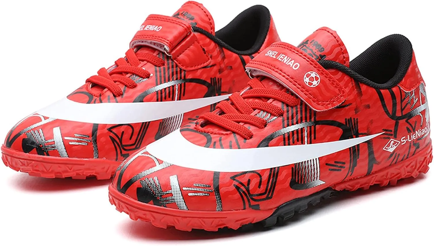 FLIOZY Kids Turf Soccer Shoes Boys Profession Competition Training Shoes Football Athletic Shoes??Little Kid/Big Kid??