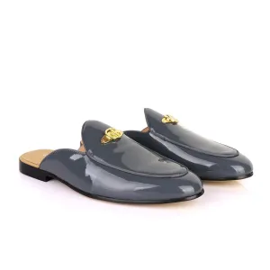 Gianfrranco Butteri Glossy Grey Mole Half Shoe