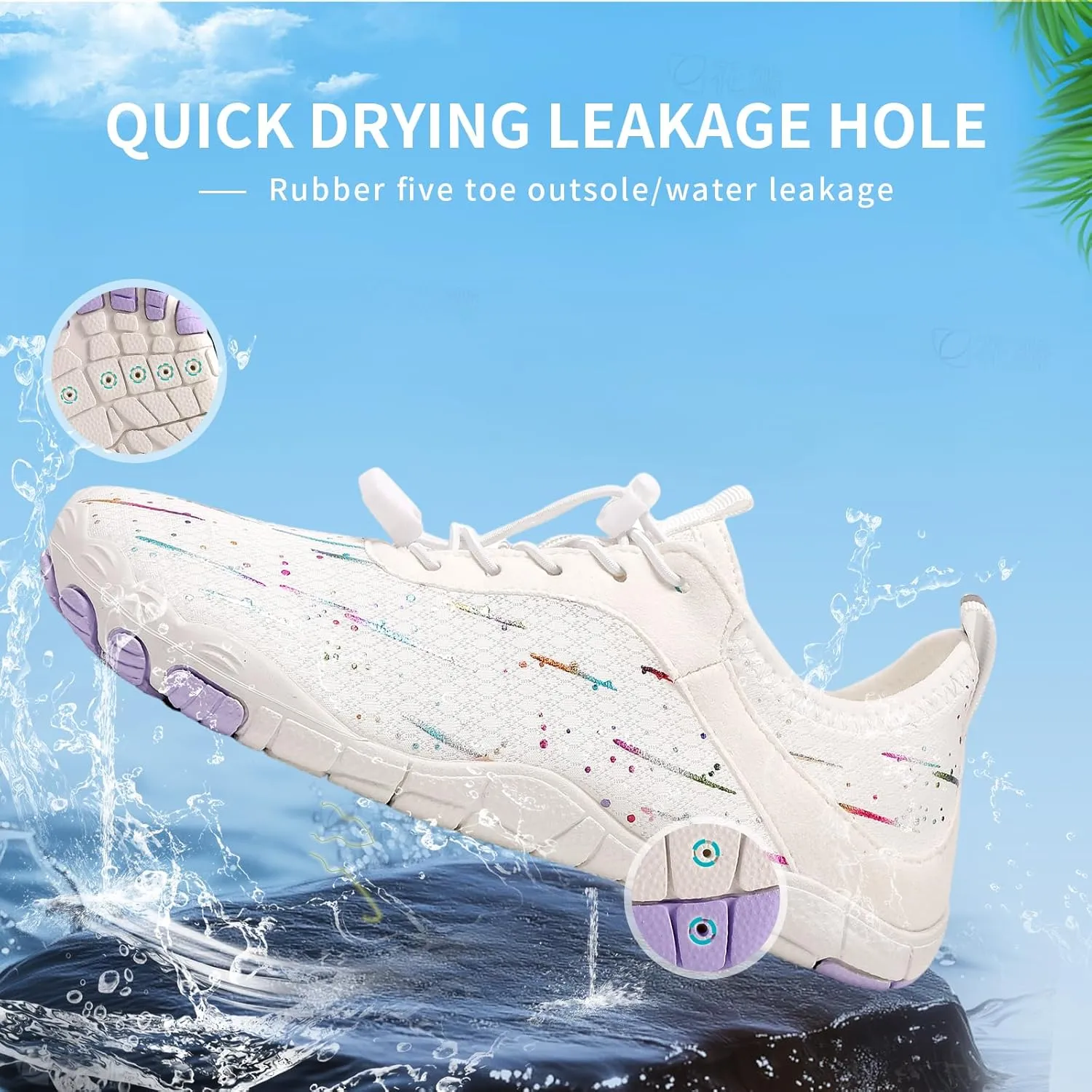 Hike Barefoot Shoes for Women Men, Breathable Non-Slip Athletic Footwear, Wide Toe Water Shoes for Hiking, Non-Slip Neuropathy Shoes for Women Men, Grounded Comfort wear