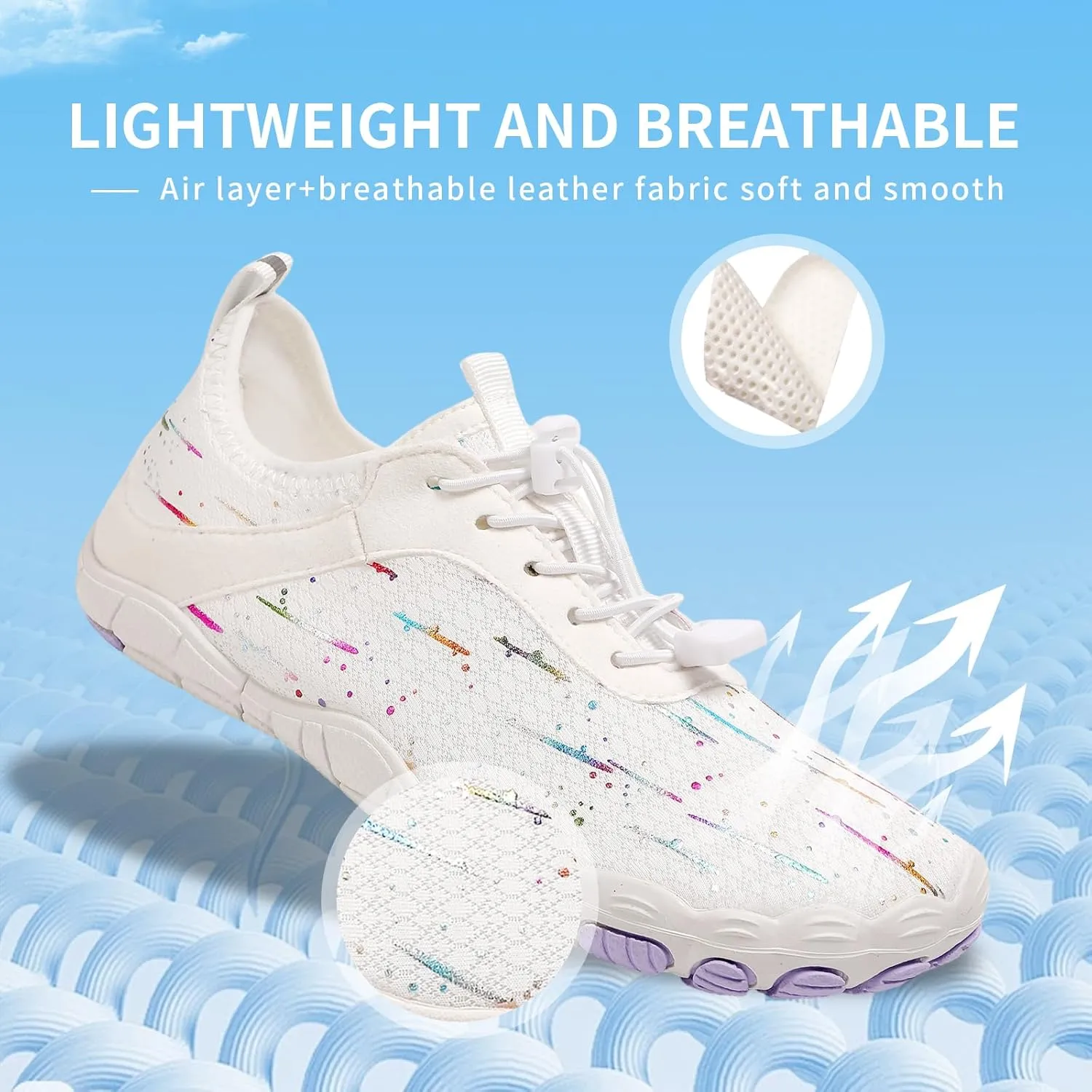 Hike Barefoot Shoes for Women Men, Breathable Non-Slip Athletic Footwear, Wide Toe Water Shoes for Hiking, Non-Slip Neuropathy Shoes for Women Men, Grounded Comfort wear