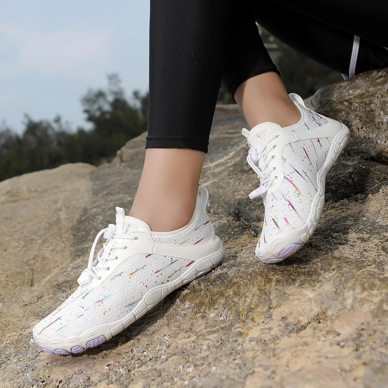 Hike Barefoot Shoes for Women Men, Breathable Non-Slip Athletic Footwear, Wide Toe Water Shoes for Hiking, Non-Slip Neuropathy Shoes for Women Men, Grounded Comfort wear