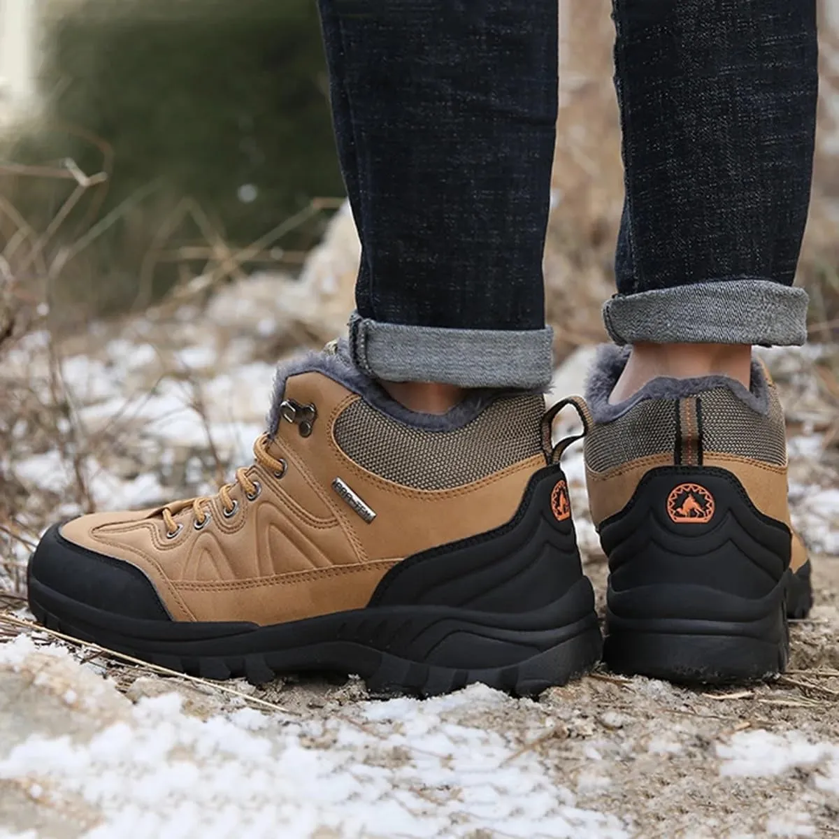 Hiking Shoes Mens Waterproof Mountain Trekking Shoes Men Breathable Walking Shoes Outdoor Sports Winter Boots