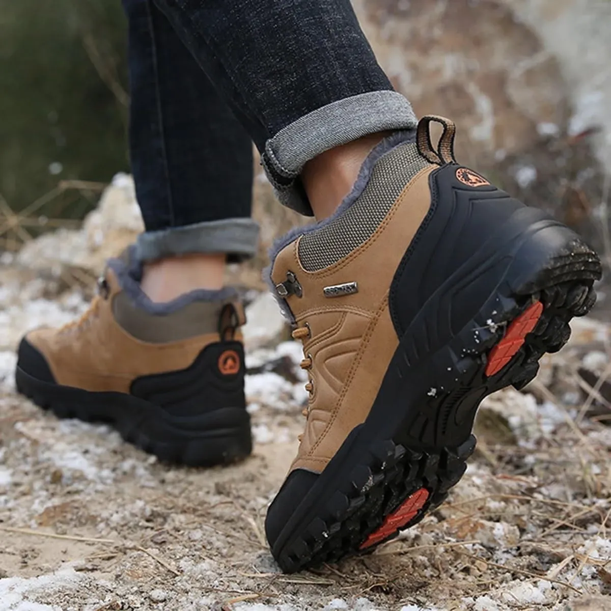 Hiking Shoes Mens Waterproof Mountain Trekking Shoes Men Breathable Walking Shoes Outdoor Sports Winter Boots