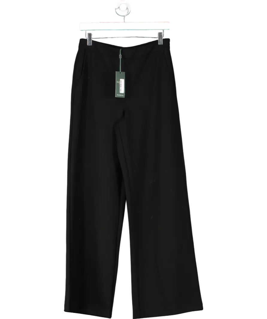 Hobbs Black Kathy Wide Leg Trousers UK 10