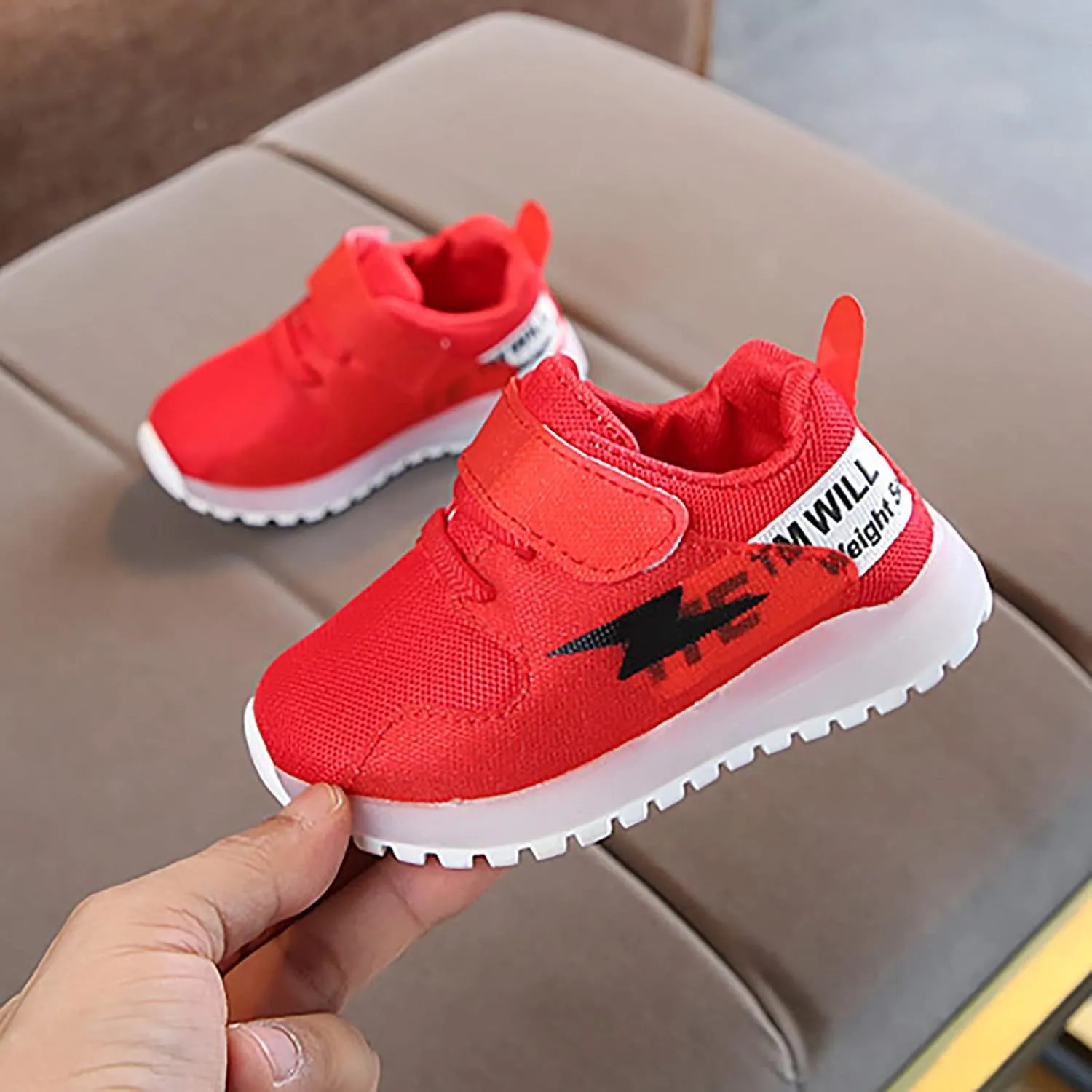 IWIHMIV Boys Girls Tennis Shoes for Running Athletic Walking Lightweight Breathable LED Light Luminous Sports Shoes
