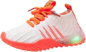 IWIHMIV Boys Girls Tennis Shoes Luminous Fashion Running Shoes Lightweight Walking Shoes Breathable Baby Shoes Boys