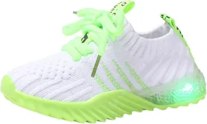 IWIHMIV Kids Tennis Running Shoes Luminous Athletic Lightweight Sports Walking for Boys Girls Basketball Shoes