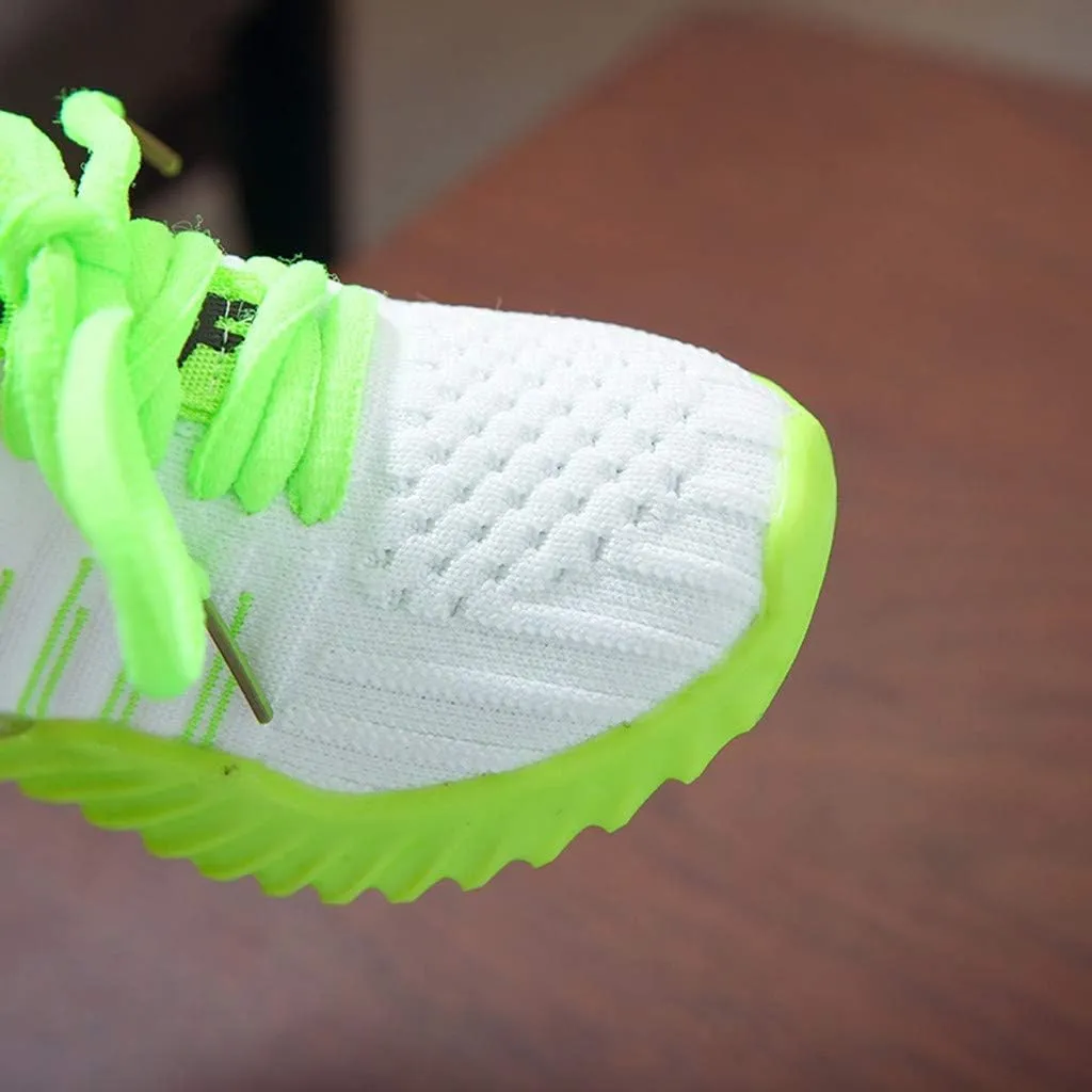 IWIHMIV Kids Tennis Running Shoes Luminous Athletic Lightweight Sports Walking for Boys Girls Basketball Shoes