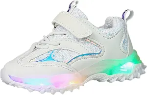 IWIHMIV LED Light Luminous Shoes for Boys Girls Boys Lightweight Tennis Running Shoes for Toddler