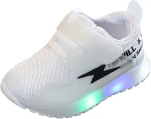 IWIHMIV LED Light Luminous Shoes for Boys Girls Boys Lightweight Tennis Running Shoes for Toddler