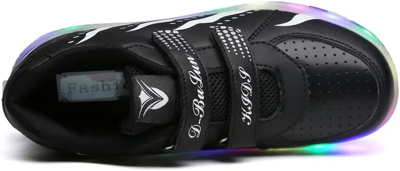 Kids Roller Shoes with Two-Wheeled Roller Skateshoes Sport Shoes USB Charging Luminous Shoes