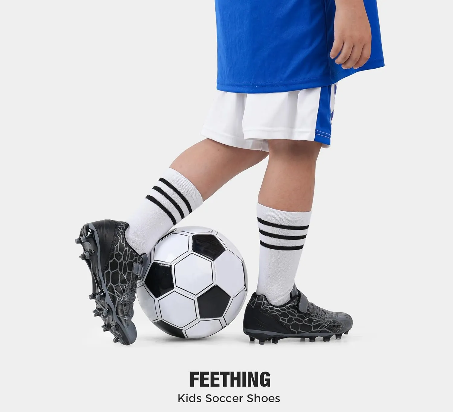 Kids Soccer Cleats Boys Girls Soccer Shoes Firm Ground Youth Lightweight Athletic Training Football Cleats for Little/Big Kid