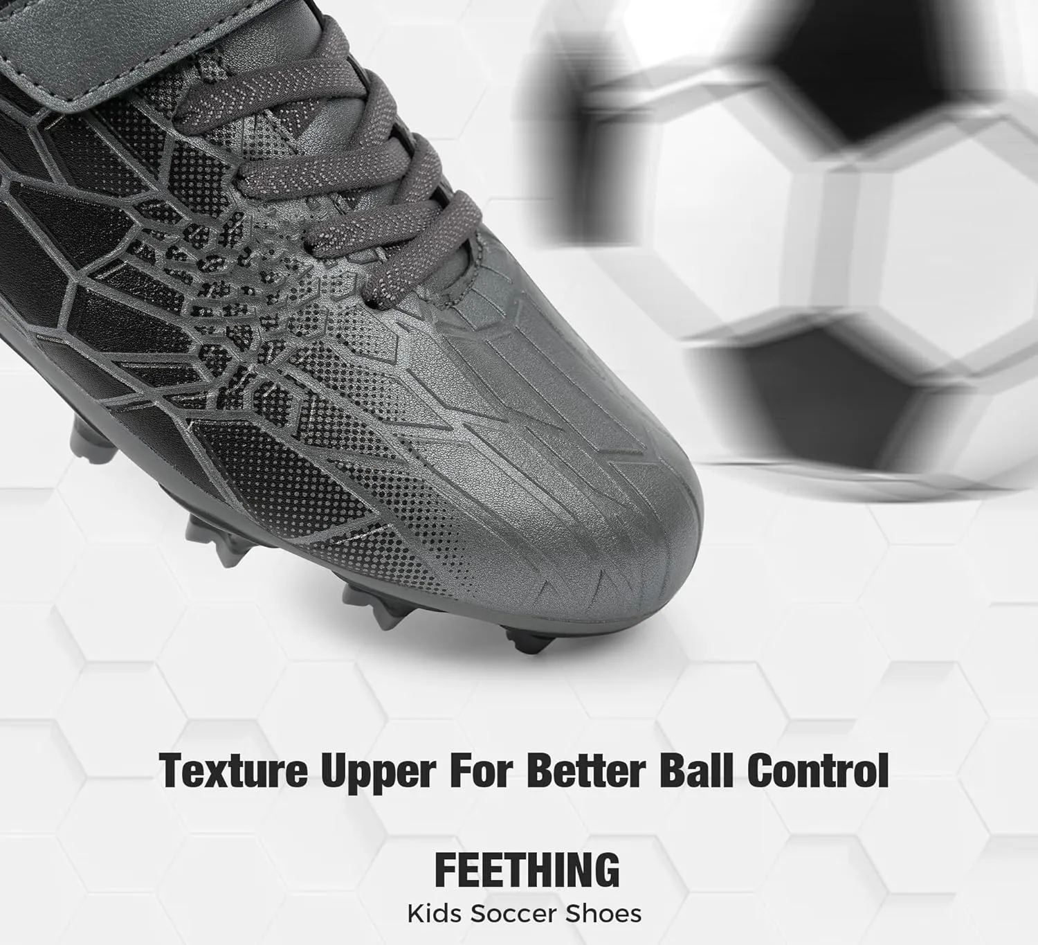 Kids Soccer Cleats Boys Girls Soccer Shoes Firm Ground Youth Lightweight Athletic Training Football Cleats for Little/Big Kid