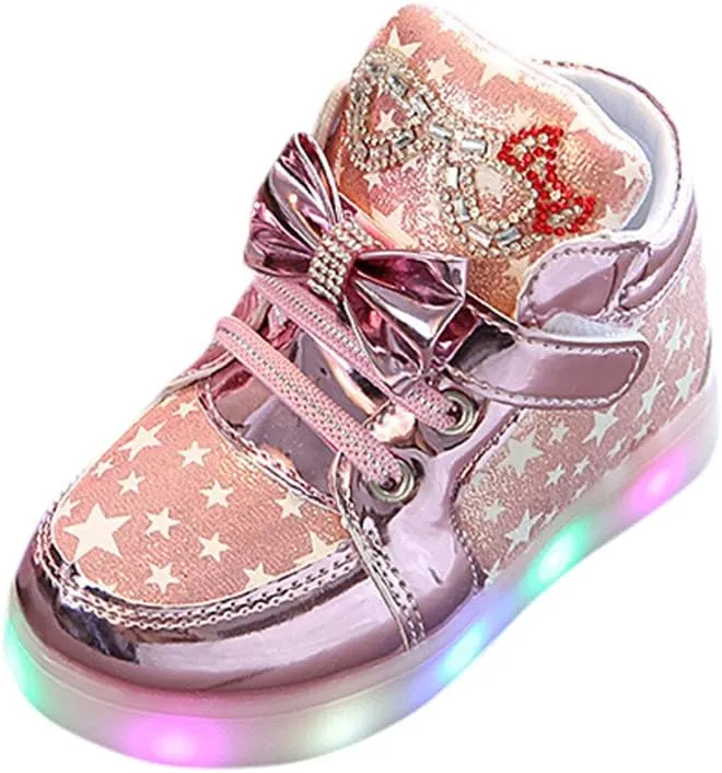 Kids Tennis Shoes Boys Toddler Baby Fashion Star Luminous Child Casual Colorful Light Shoes Baby Boy Shoes
