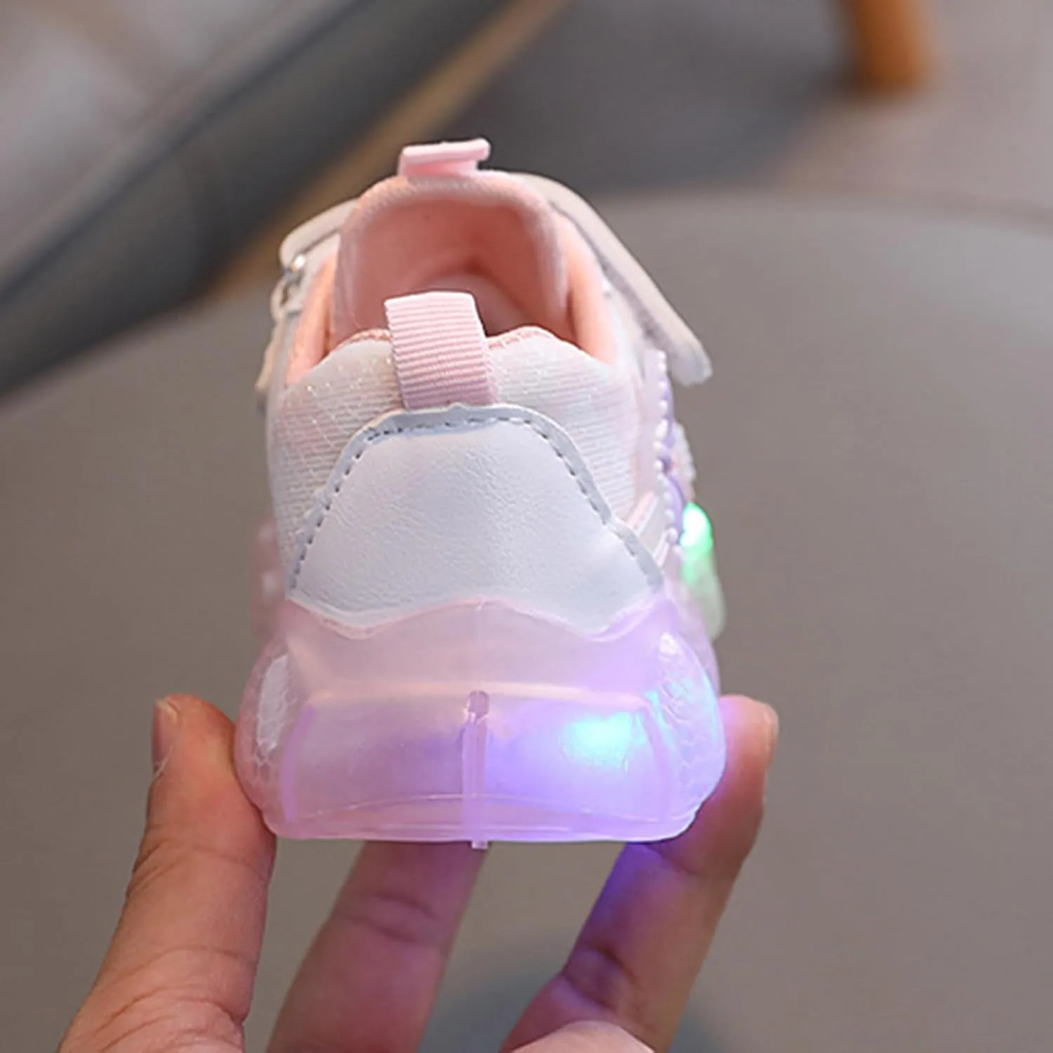Light Up Shoes Toddler Running Shoes Barefoot Walking Kids Shoes Athletic Flower Girl Shoes Lightweight Mesh Sport Shoes