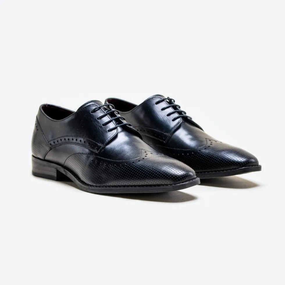 Lisbon Black Brogue Shoes