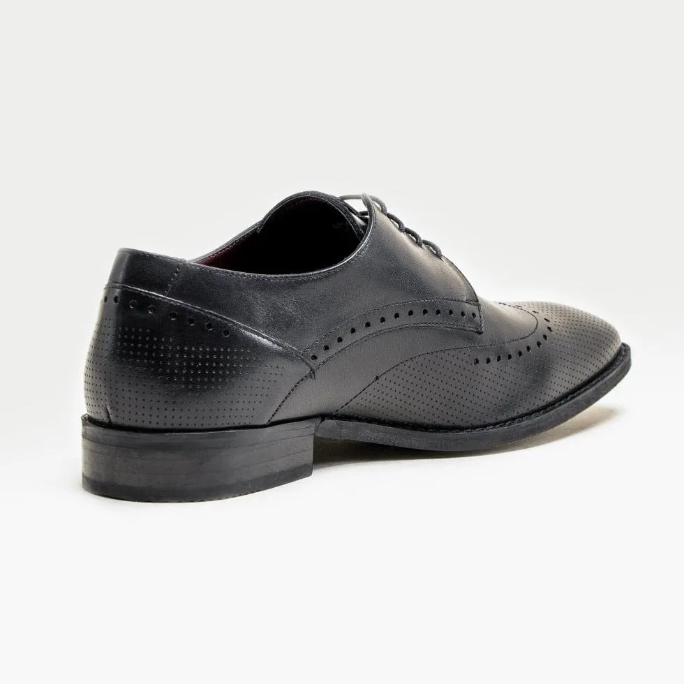Lisbon Black Brogue Shoes