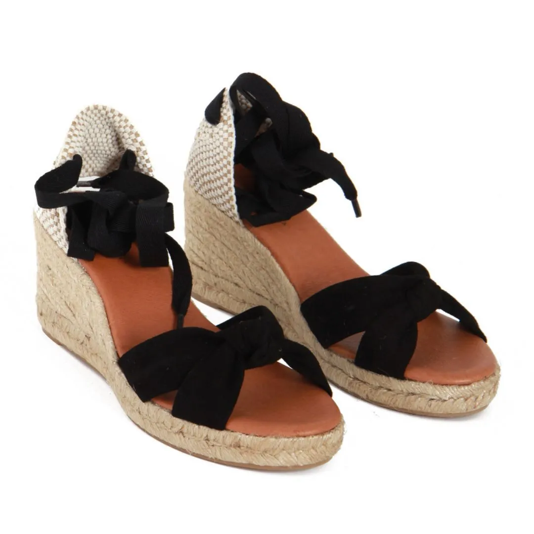 LOLA LOW BLACK PLATFORM ESPADRILLO MOKKASANDAALIT