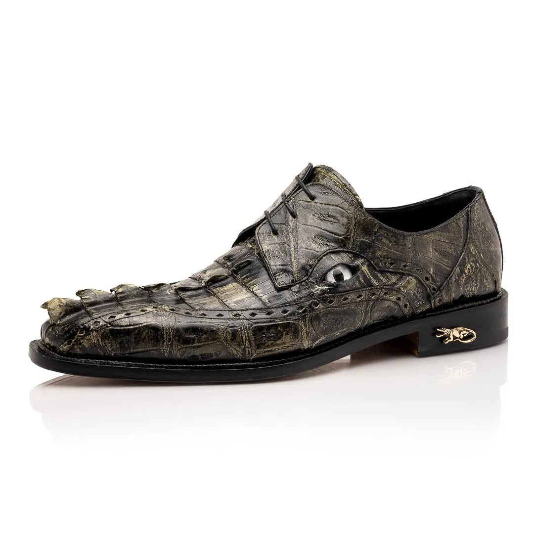 Mauri Borsieri in Nathan Green Mens Exotic Crocodile / Hornback Derby Oxfords
