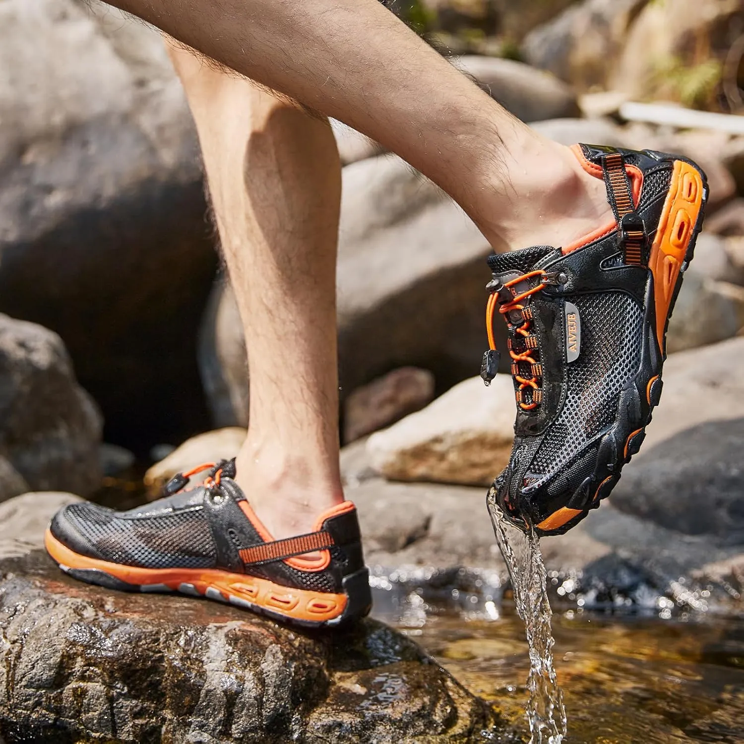 Men??s Amphibious Water Shoes - Summer Hiking Athletic Water Sandals Closed Toe Aqua Sneakers