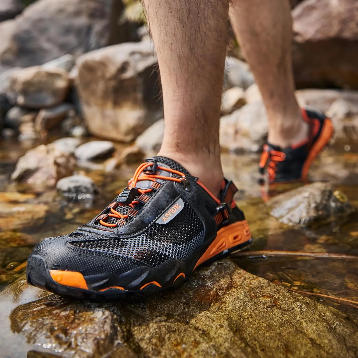 Men??s Amphibious Water Shoes - Summer Hiking Athletic Water Sandals Closed Toe Aqua Sneakers