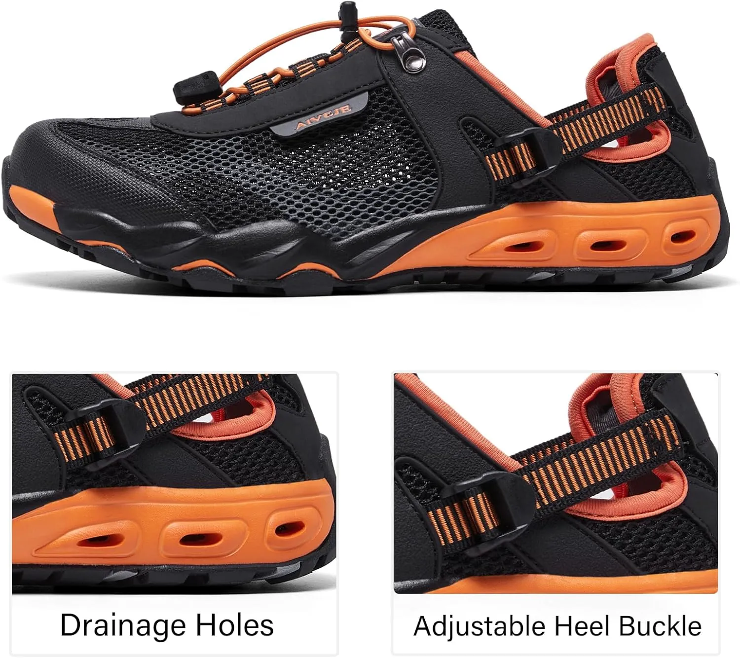 Men??s Amphibious Water Shoes - Summer Hiking Athletic Water Sandals Closed Toe Aqua Sneakers