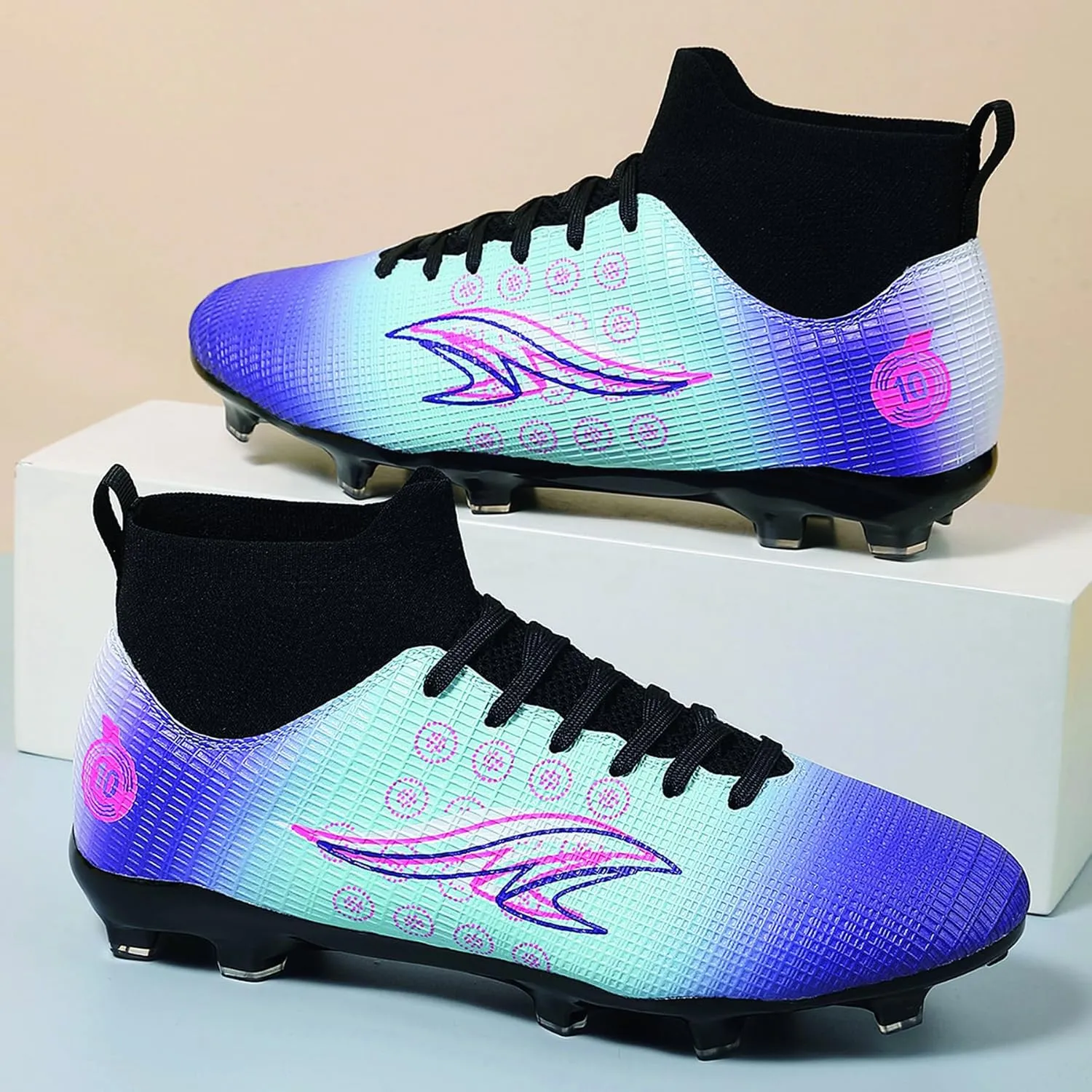 Men's Anti Slip and wear-Resistant Soccer Shoes, Artificial Grass Training Professional Five-a-Side Football Shoes