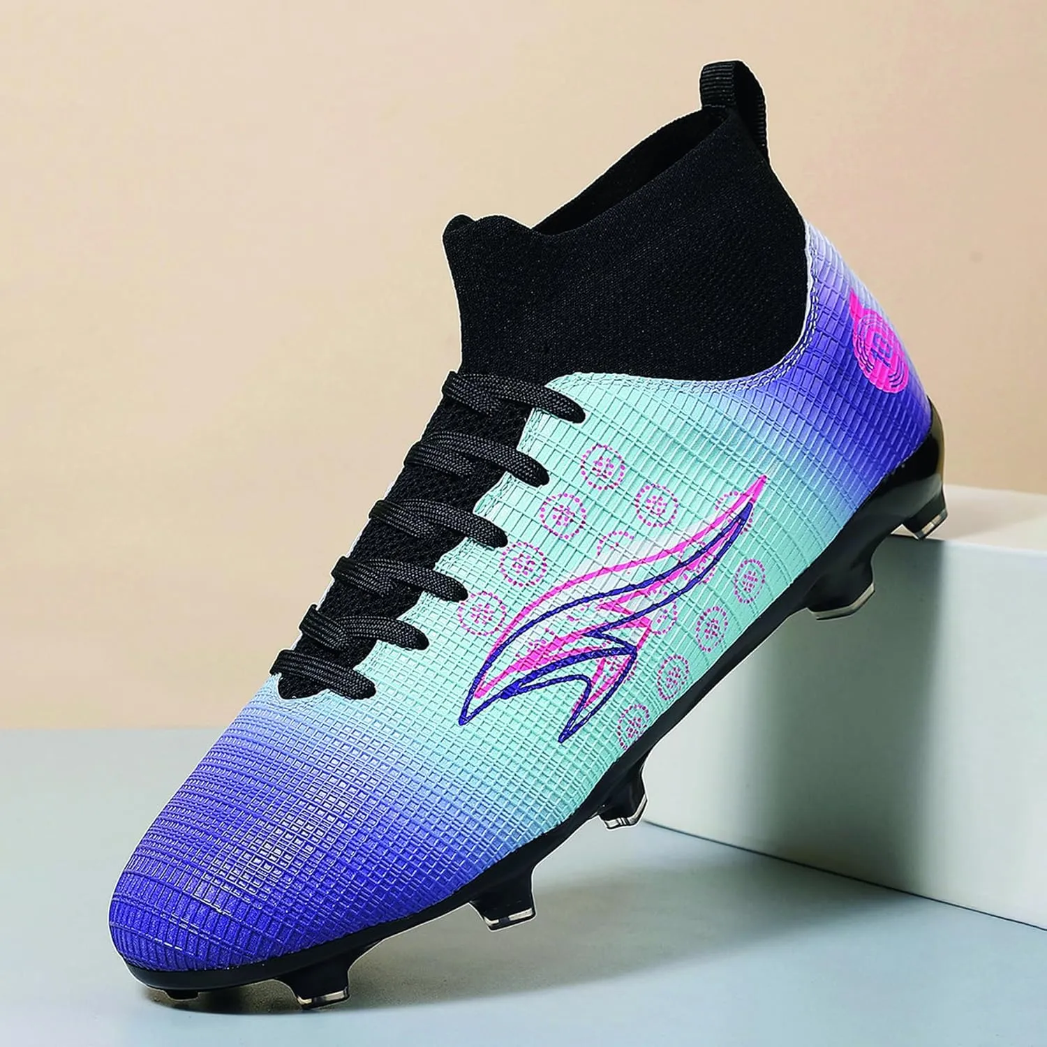 Men's Anti Slip and wear-Resistant Soccer Shoes, Artificial Grass Training Professional Five-a-Side Football Shoes