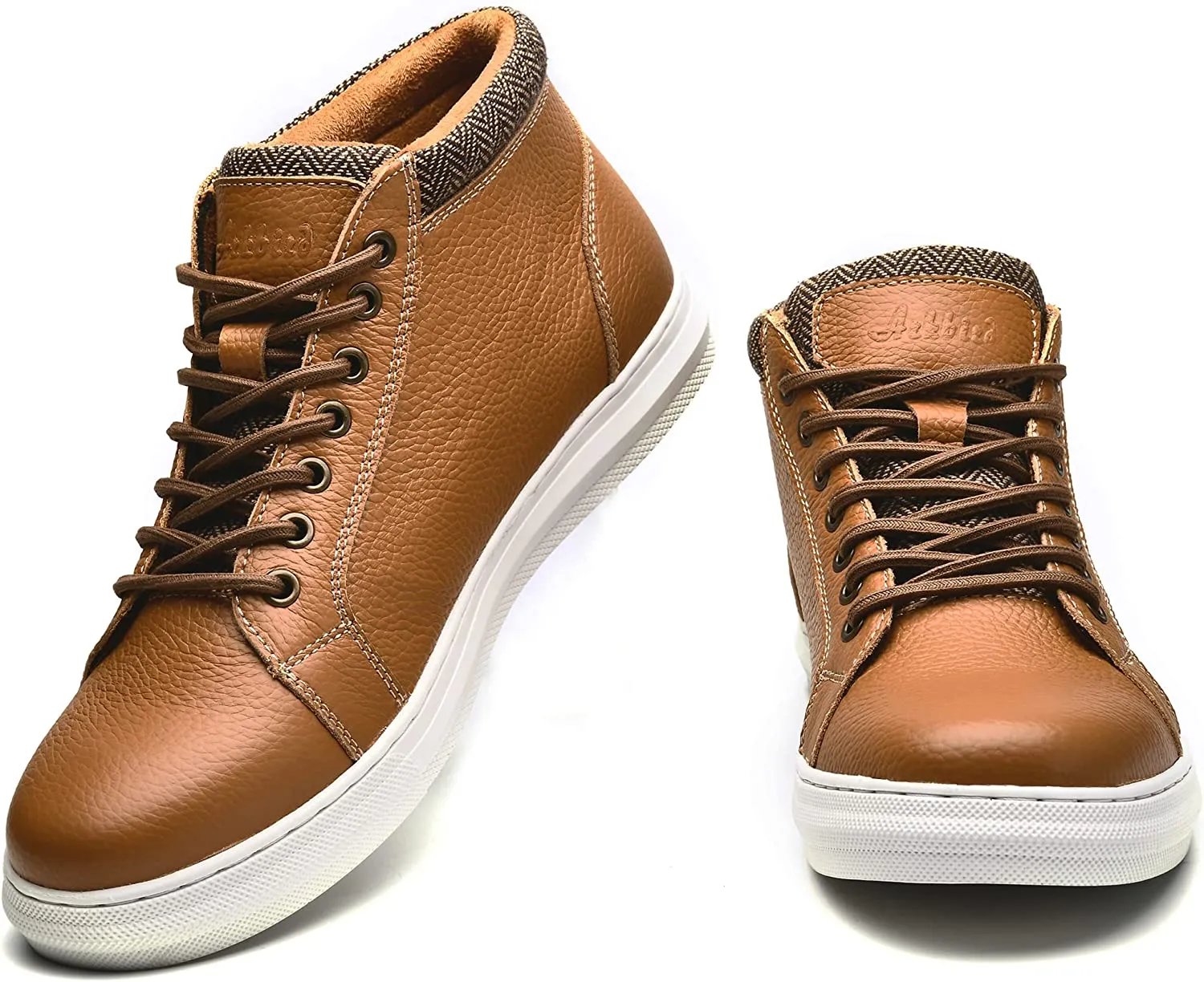 Men's Brown Genuine Leather Men's Casual Oxford Sneaker