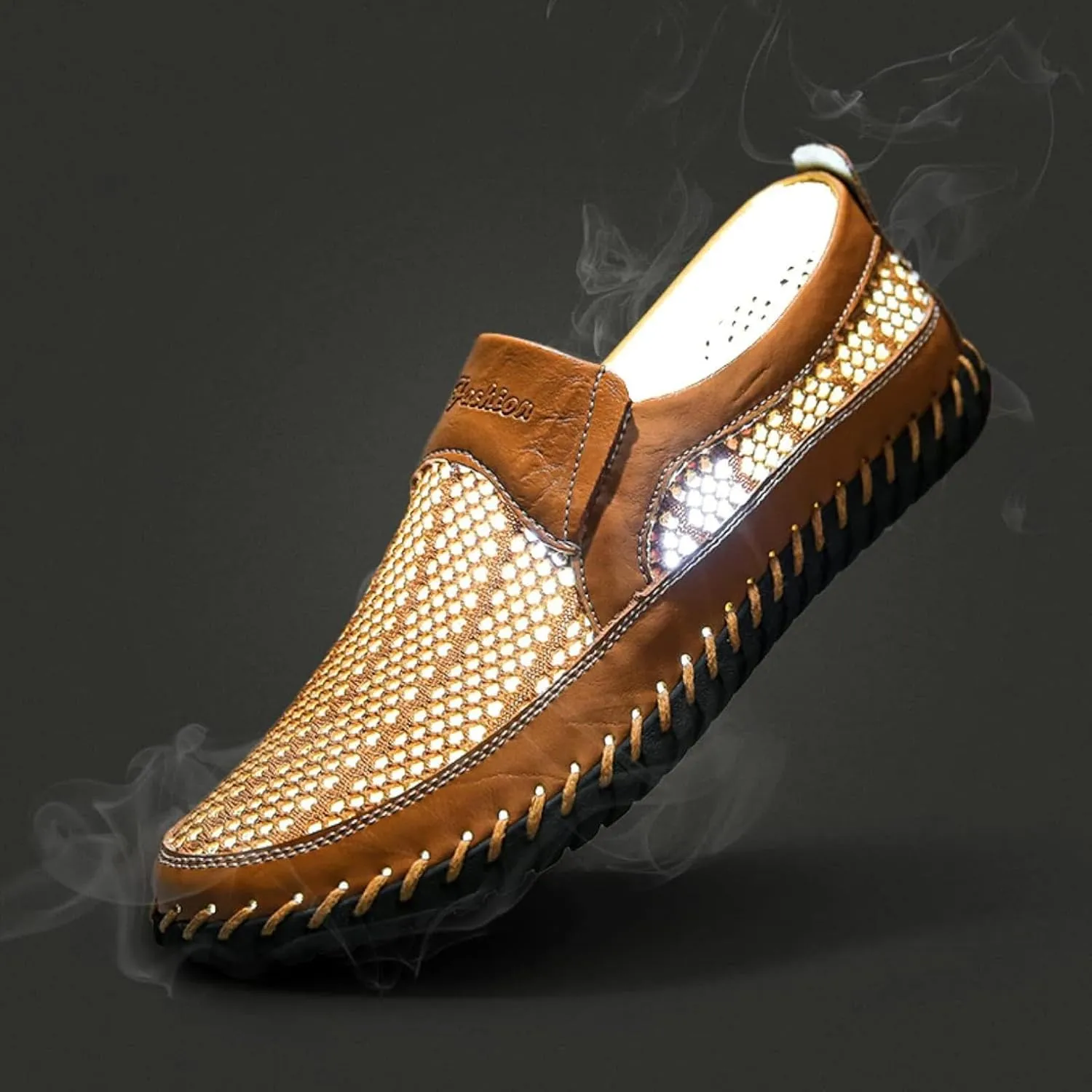 Men's Casual Shoes Summer Mesh Loafers Flat Shoes Outdoor Walking Shoes Comfortable Loafers Men's Shoes