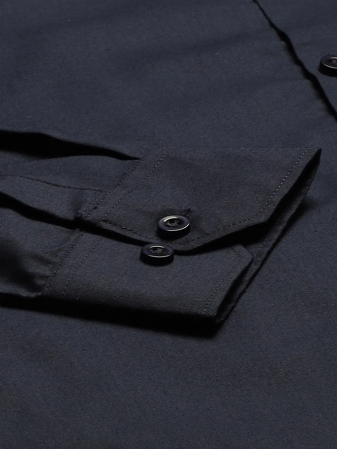 Men's Cotton Navy Blue Classic Formal Shirt - Sojanya