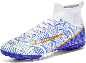 Men's Football Boots Indoor and Outdoor Football Shoes Sports Shoes Futsal Shoes TF Non-Slip Sole high top Football Boots