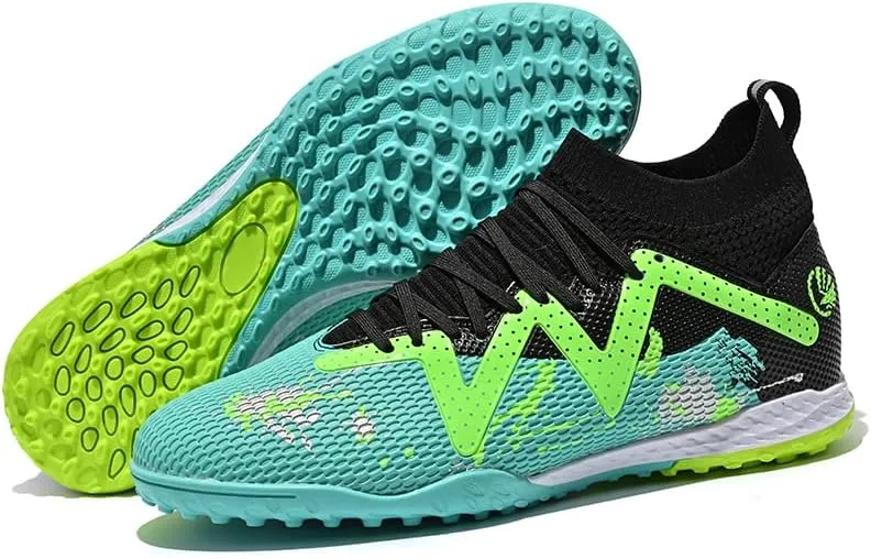 Men's Football Shoes Spikes High Top Football Boots Spikes Youth Professional Sports Futsal Shoes Sneakers Soccer Shoes