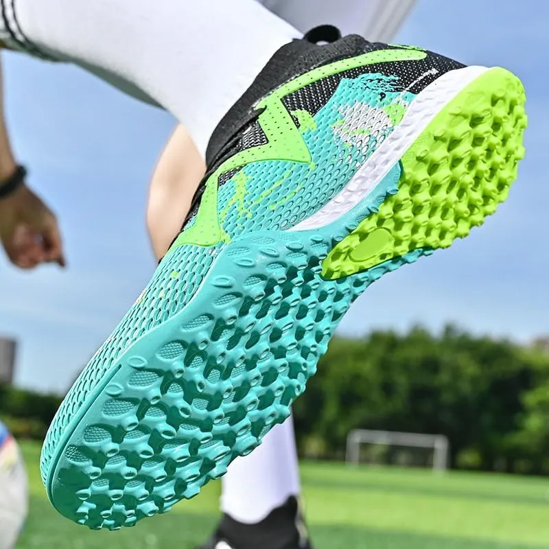 Men's Football Shoes Spikes High Top Football Boots Spikes Youth Professional Sports Futsal Shoes Sneakers Soccer Shoes