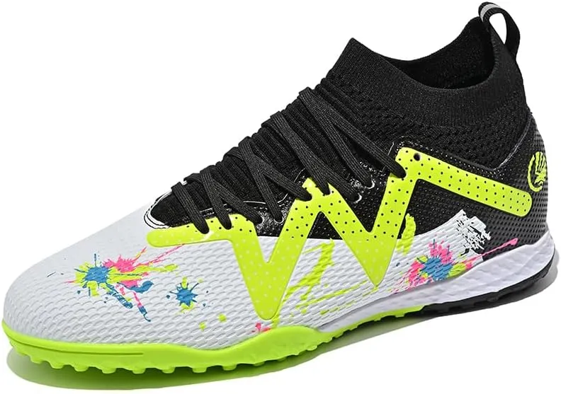 Men's Football Shoes Spikes High Top Football Boots Spikes Youth Professional Sports Futsal Shoes Sneakers Soccer Shoes